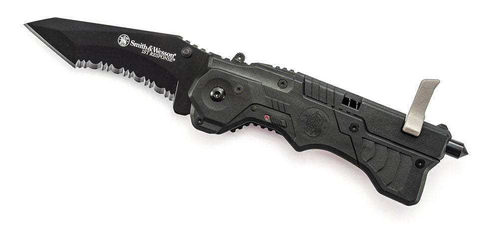 Smith & Wesson 1st Response Knife, SS Serrated Tanto, Glass Breaker #SW911B