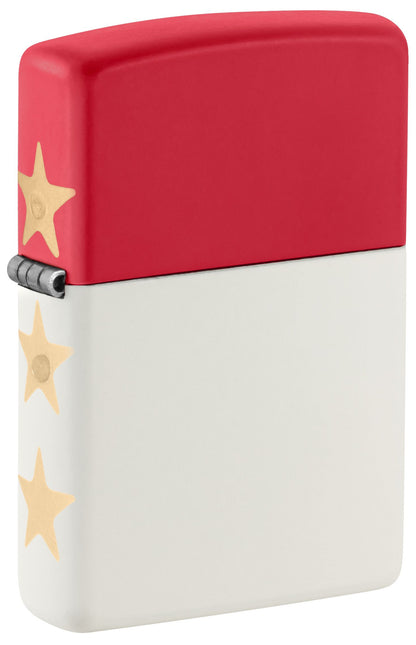 Zippo USA 250th Anniversary Engraved, Red/White Matte Lighter #47295