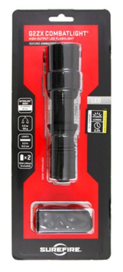 Surefire Combat Flashlight, 320 Lumens High-Output LED, Black #G2ZX-C-BK