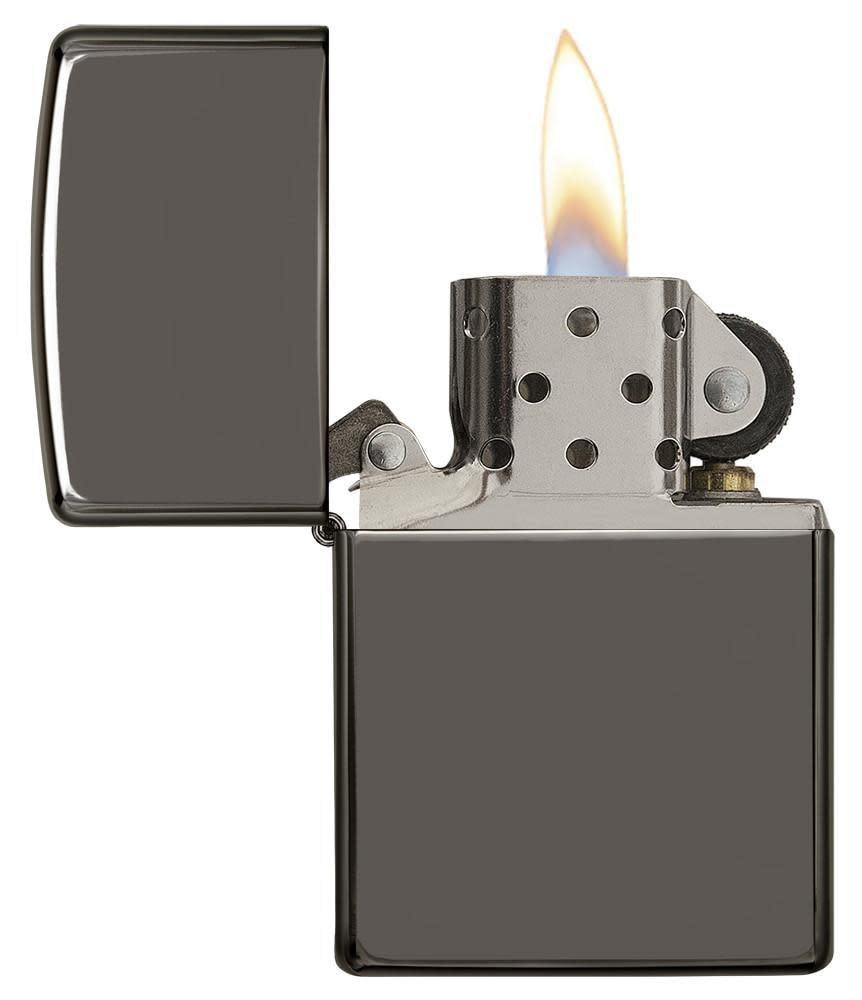 Zippo Black Ice Armor Casing Finish Lighter #24095