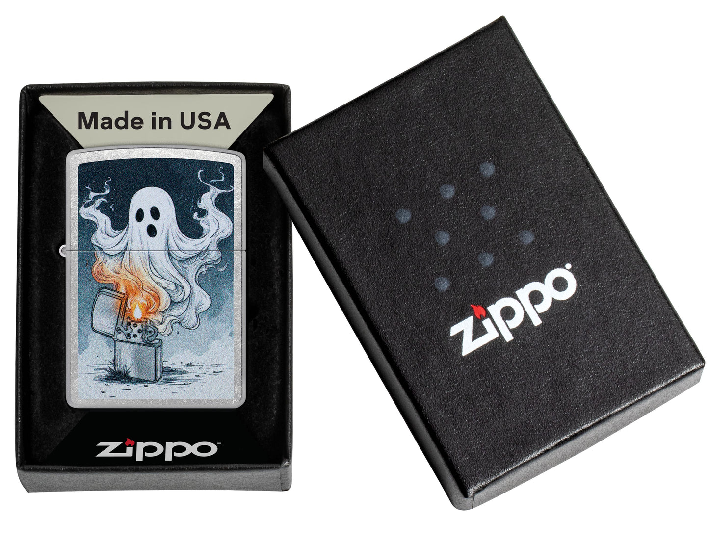Zippo Ghost, Street Chrome Lighter #47436