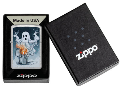Zippo Ghost, Street Chrome Lighter #47436