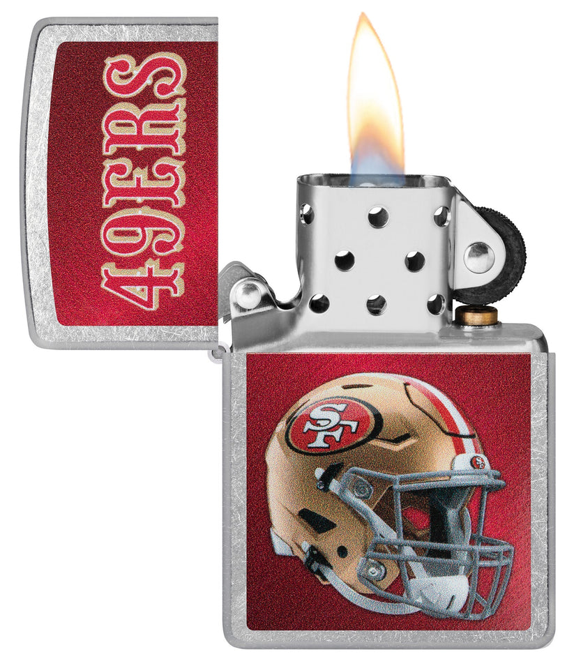 Zippo NFL San Francisco 49ers Football Team, Street Chrome Lighter #48446