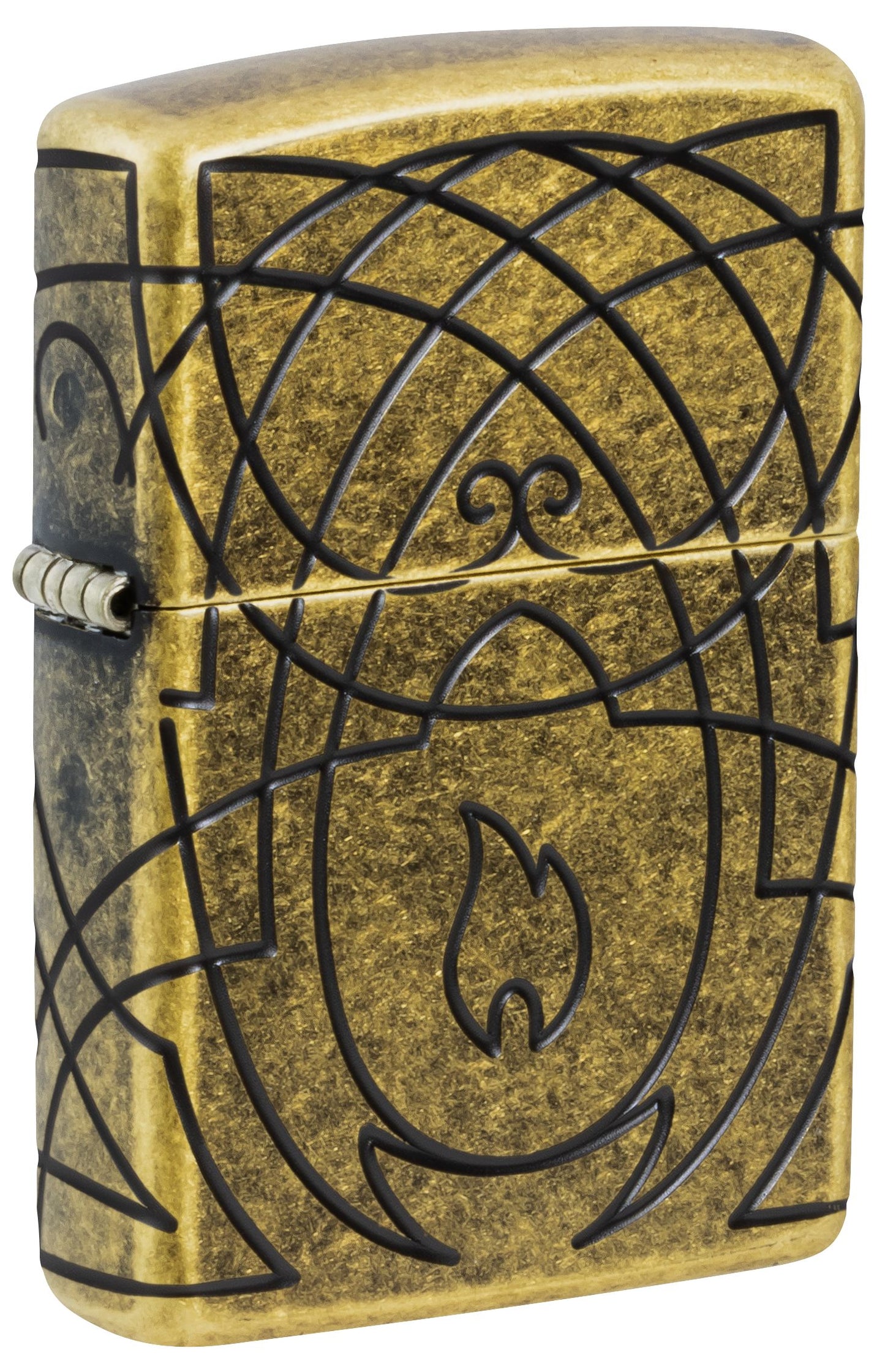 Zippo Armor Multicut, Antique Brass Lighter #47254