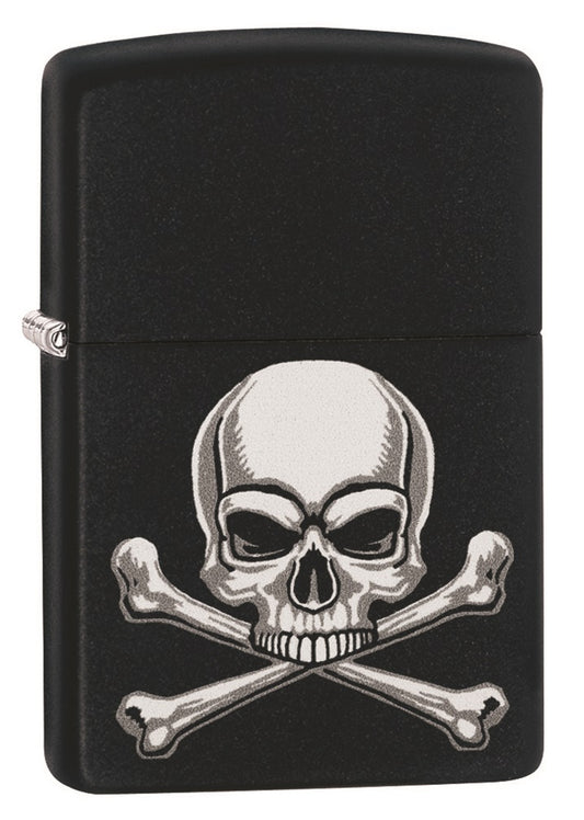 Zippo Skull Crossbones Design, Black Matte Lighter #29917