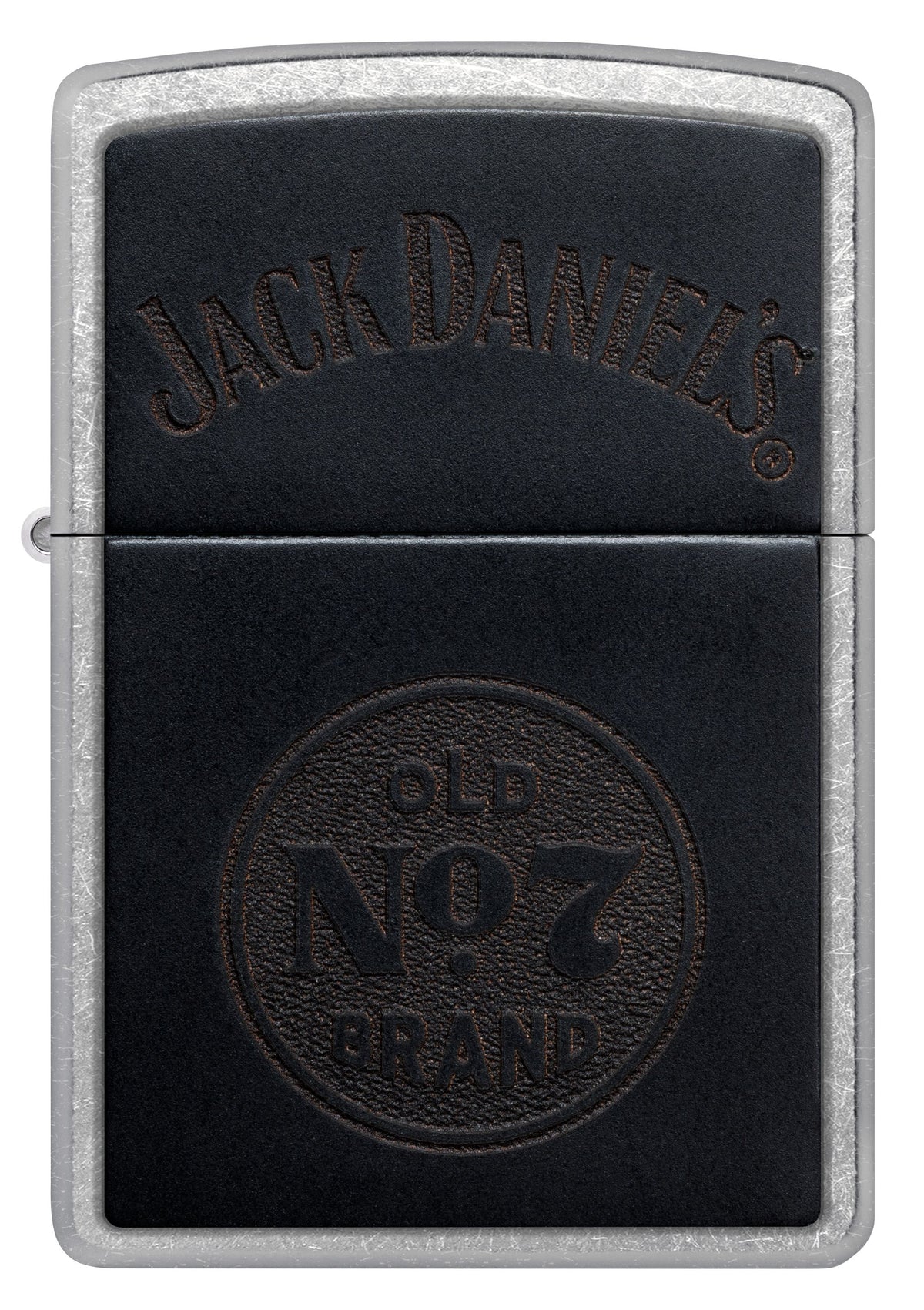 Zippo Jack Daniels Leather Emblem, Street Chrome Lighter #47417