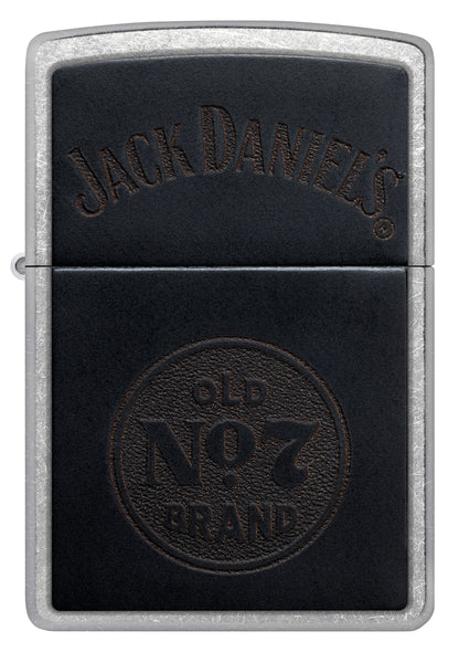 Zippo Jack Daniels Leather Emblem, Street Chrome Lighter #47417