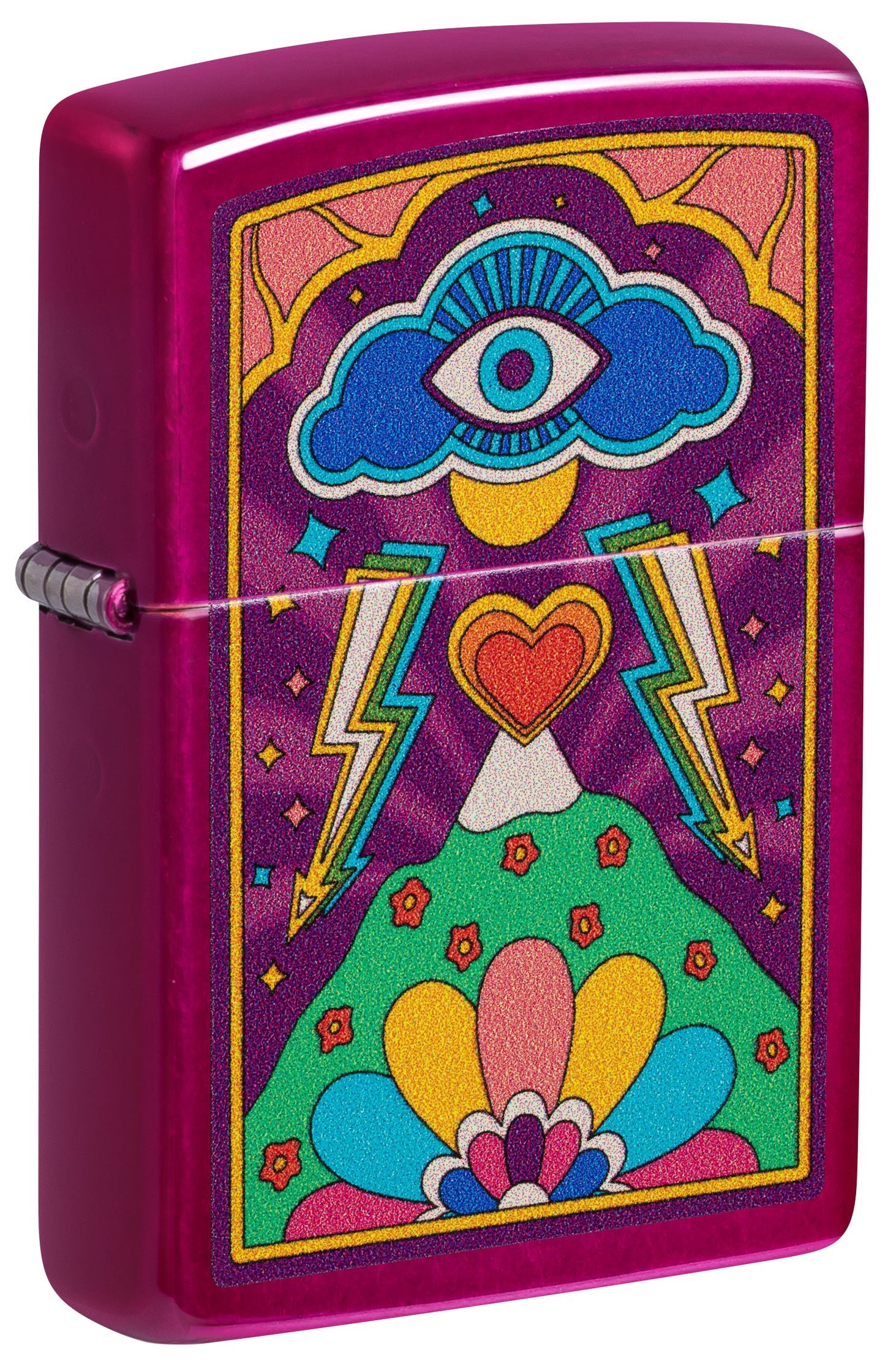 Zippo Psychedelic Eye, Candy Raspberry Lighter #47266