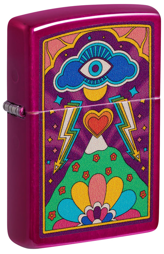 Zippo Psychedelic Eye, Candy Raspberry Lighter #47266