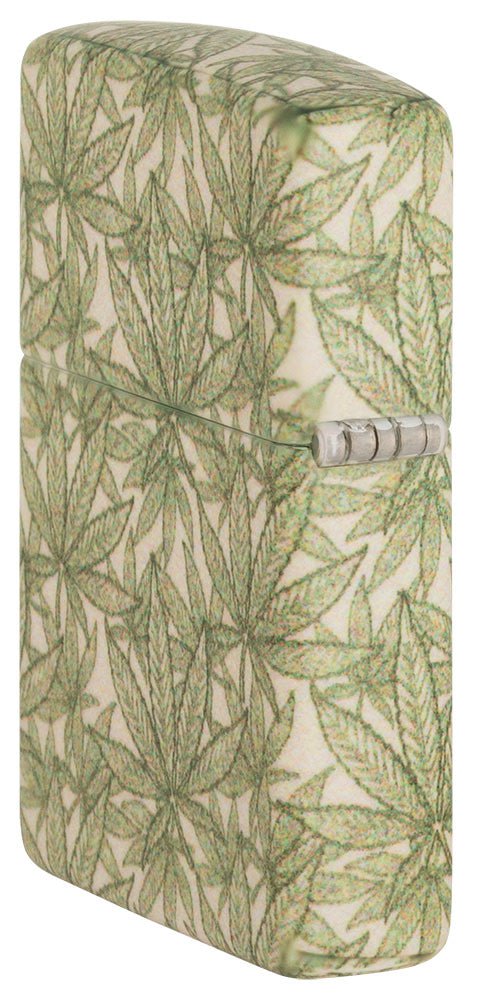 Zippo Cannabis Leaf Design, 540° Matte Finish Windproof Lighter #49804