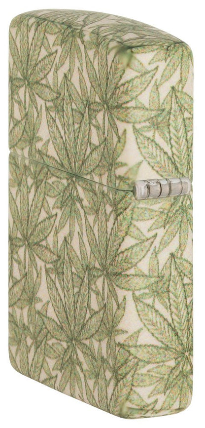 Zippo Cannabis Leaf Design, 540° Matte Finish Windproof Lighter #49804