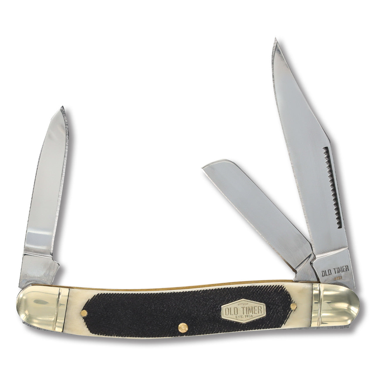 Old Timer 858OTB Bone Handle Folding Knife 3.4" Clip Point Blade #858OTB