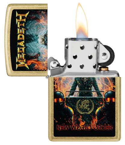 Zippo Megadeth New World Order, Street Brass Lighter #47236