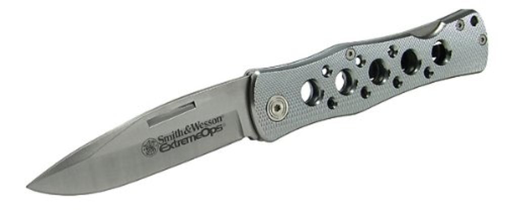Smith & Wesson Extreme Ops Lockback Folding Knife, Aluminum Handle #CK6AEU
