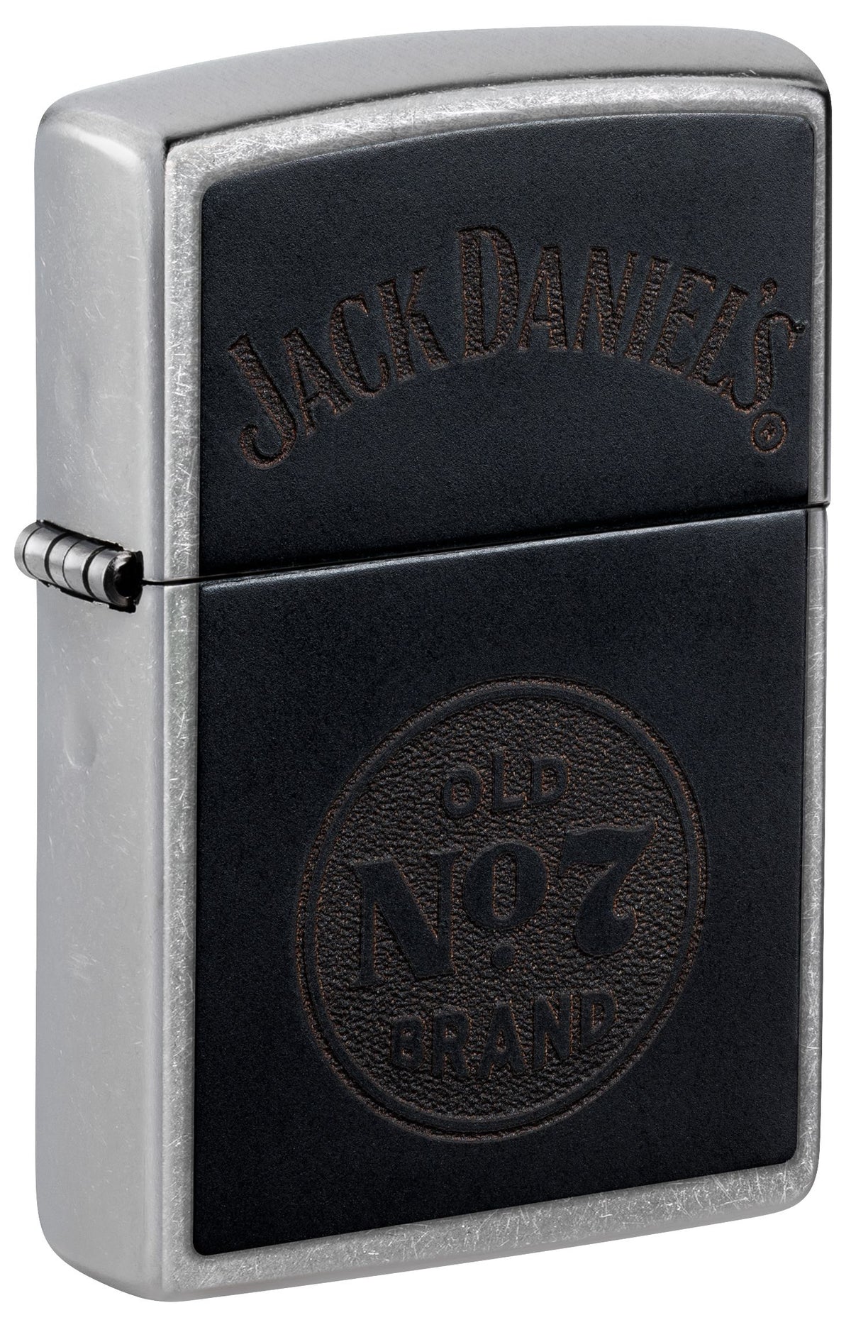 Zippo Jack Daniels Leather Emblem, Street Chrome Lighter #47417