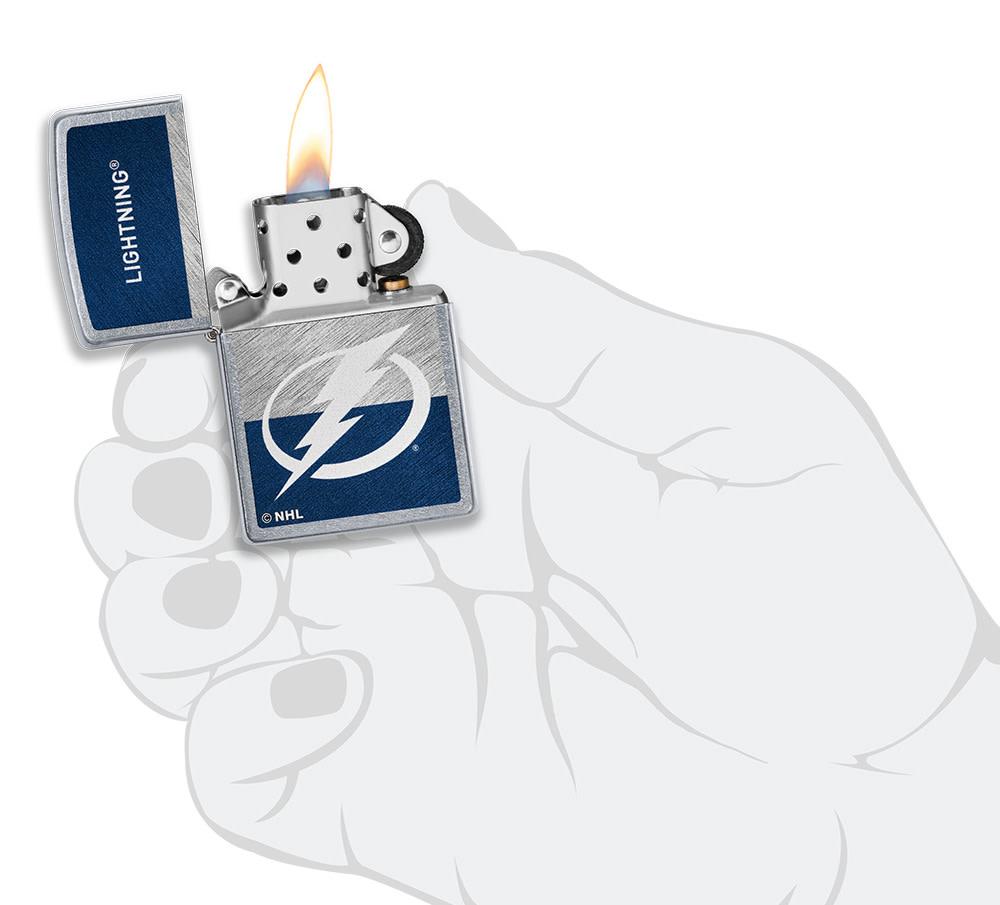 Zippo NHL Tampa Bay Lightning Hockey Team, Street Chrome Lighter #48054