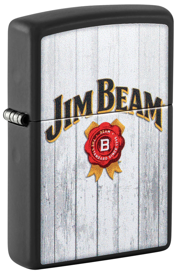 Zippo Jim Beam Whiskey, Black Matte Color Image Lighter #48741