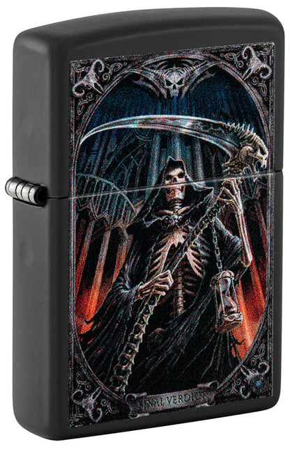 Zippo Anne Stokes Grim Reaper Design, Black Matte Lighter #46164