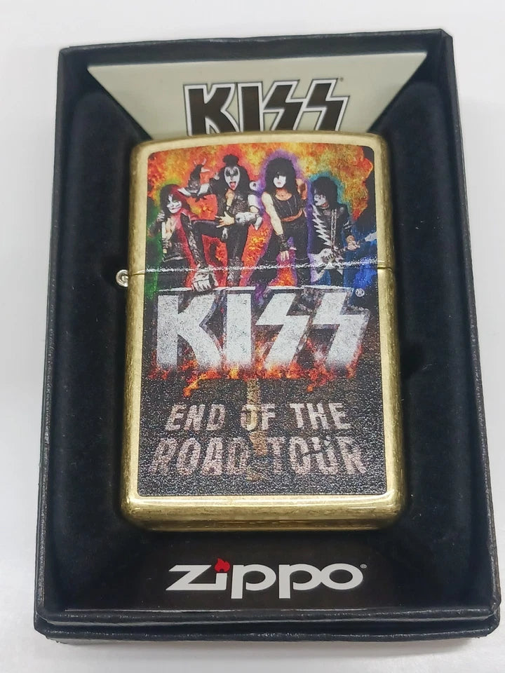 Zippo KISS End of the Road Tour, Street Brass Lighter #46972