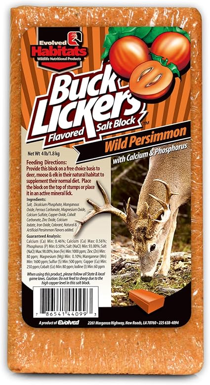 Evolved Buck Lickers Flavored Salt Block, Wild Persimmon #EVO44099