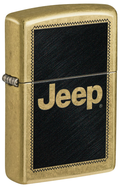 Zippo Jeep Stamp Design Street Brass Lighter #46225