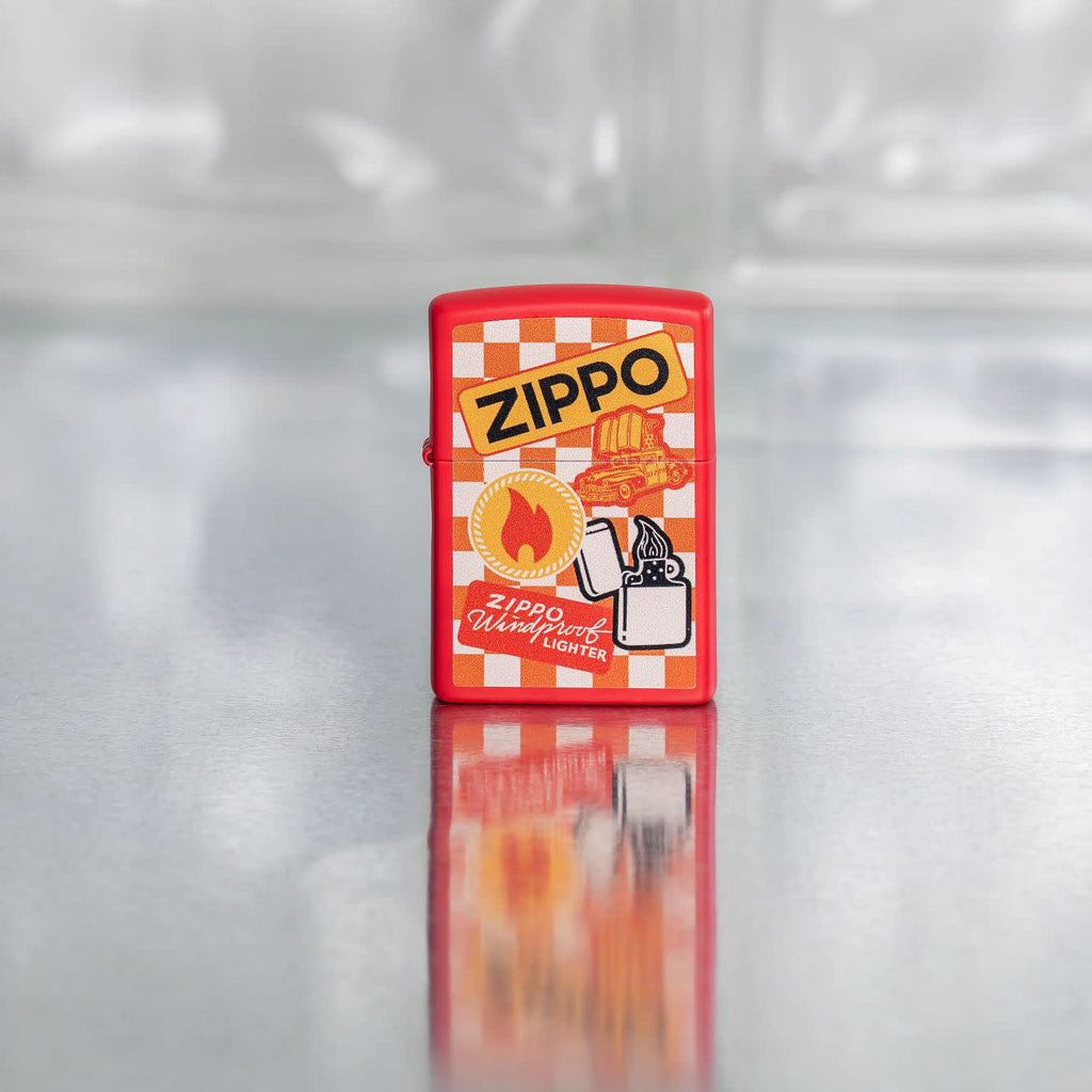 Zippo Retro Zippo Design, Red Matte Lighter #48998