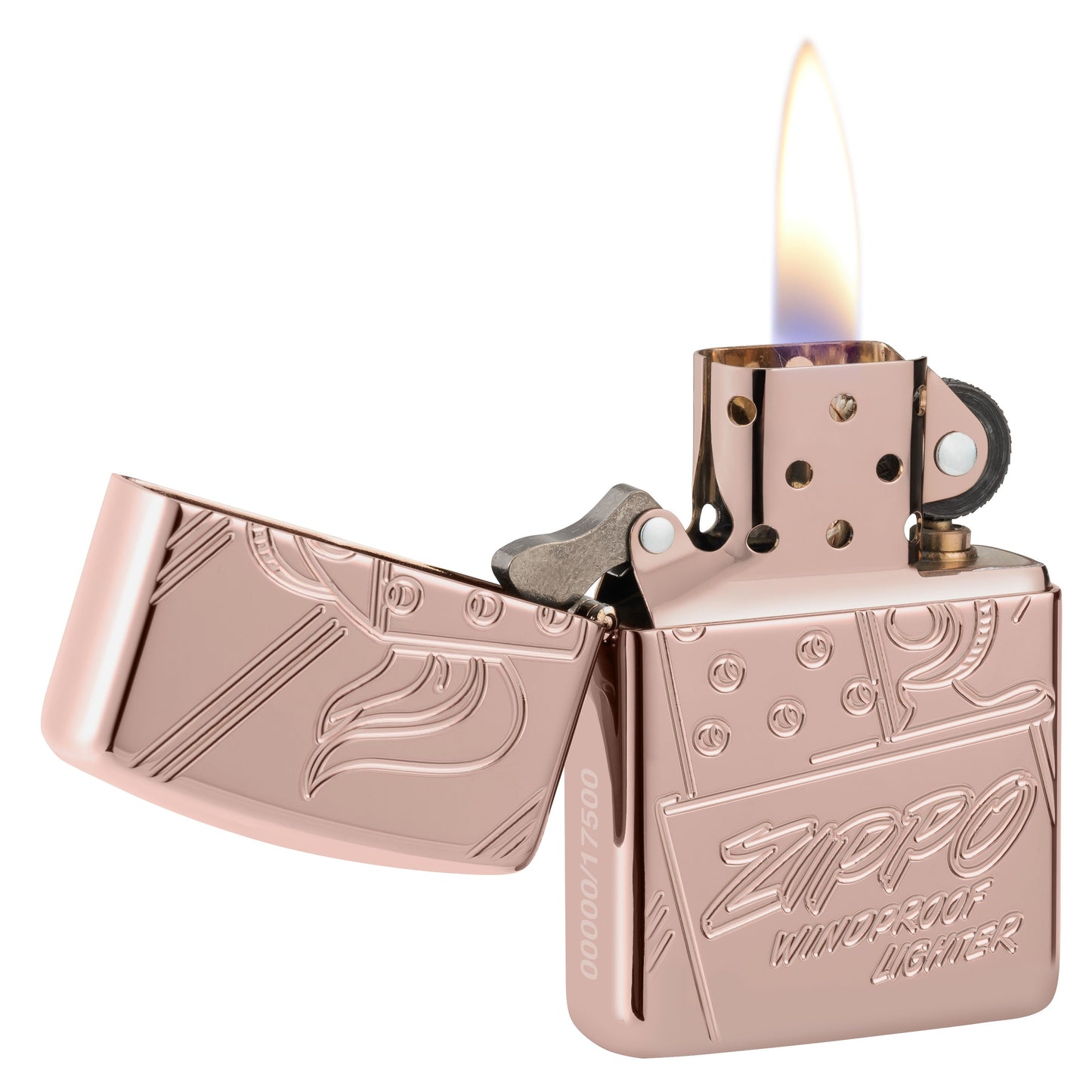 Zippo Script Collectible Armor Rose Gold Windproof Lighter