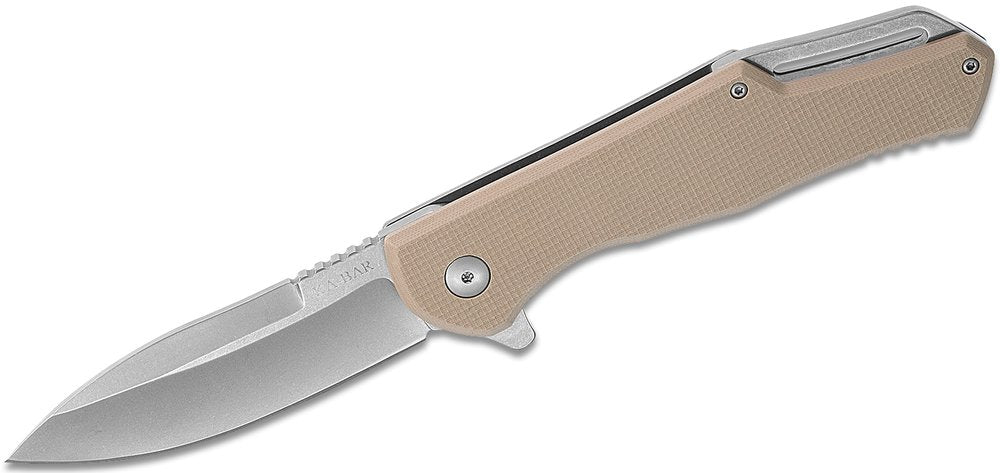 KA-BAR Jarosz Spear Point Flipper, 3.5" Blade, AUS 8A Stainless Steel #7509