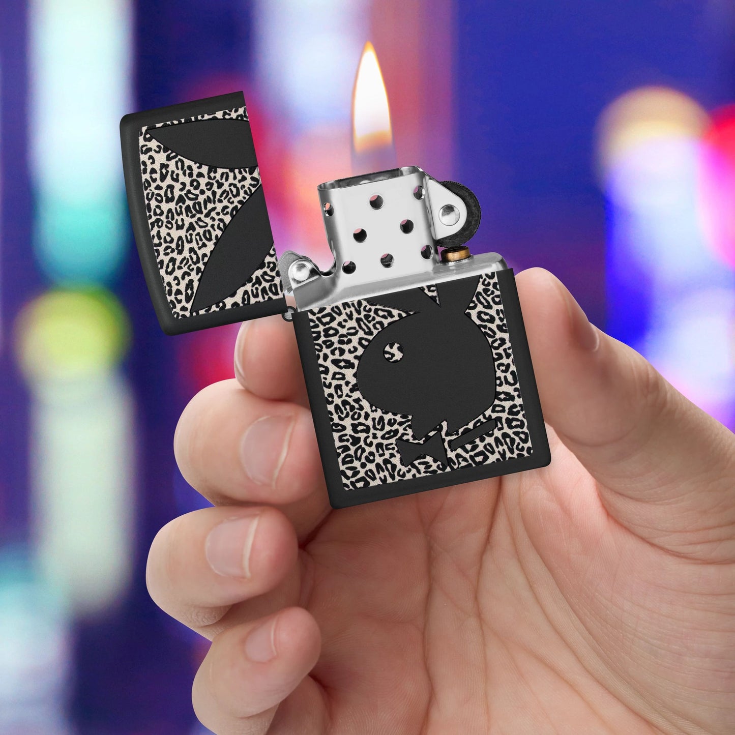 Zippo Playboy, Black Matte Lighter #47394