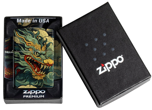 Zippo Dragon Fusion Design 540 Fusion Tumbled Brass Lighter #46705