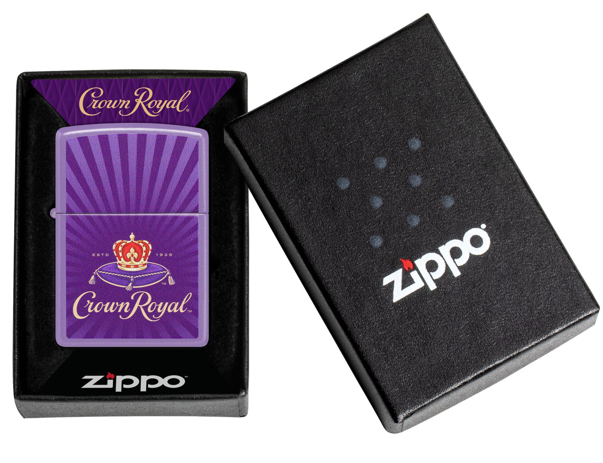 Zippo Crown Royal, Smoky Lavender Lighter #47399