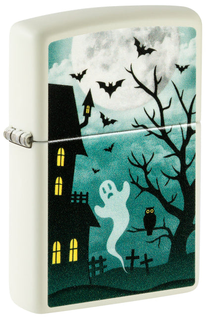 Zippo Horror Haunted Mansion Ghost Glow-in-the-Dark Green Lighter #48727