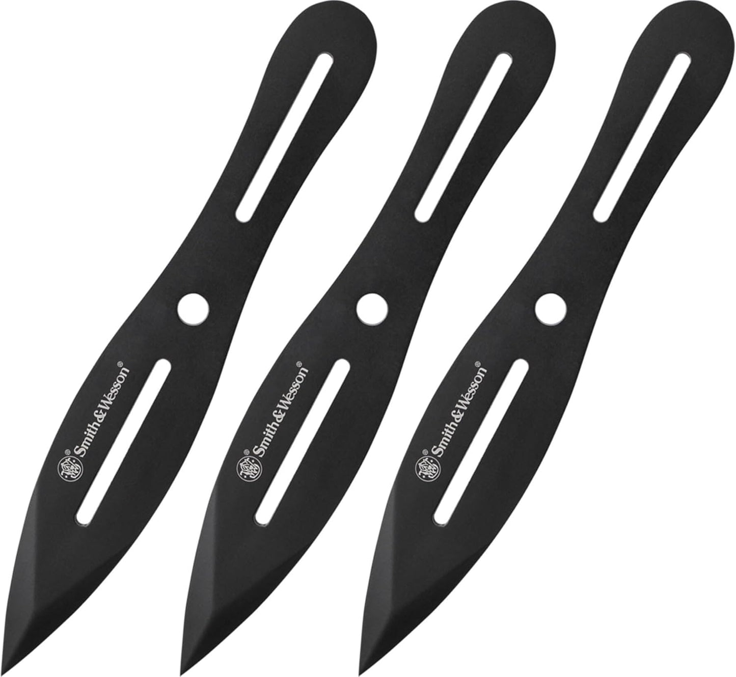 Smith and Wesson Bullseye Black 8" Throwing Knives, 3 Pack #SWTK8BCP