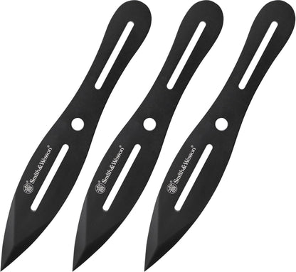 Smith and Wesson Bullseye Black 8" Throwing Knives, 3 Pack #SWTK8BCP