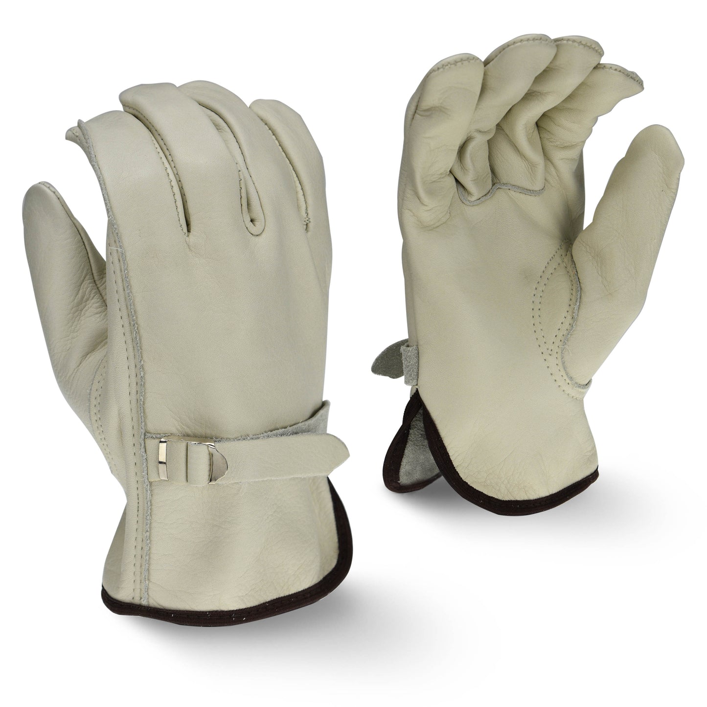 Radians High Visibility Standard Grain Cowhide Leather Driver, Size L, Dozen (12 Pairs) #RWG4221HVL