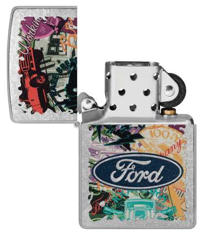 Zippo Ford Automobile Logo, Street Chrome Lighter #48755