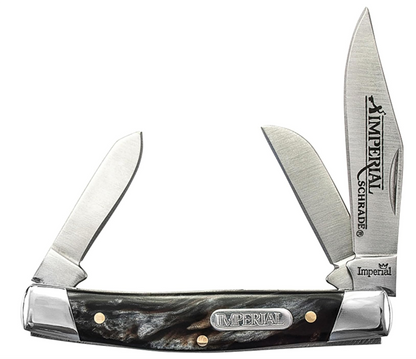 Schrade Imperial Medium Grey/Swirl Stockman Traditional Pocket Knife #IMP16S
