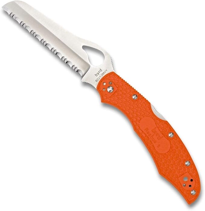 Spyderco Byrd Cara Cara 2 Rescue Knife FRN Orange #BY17SOR2