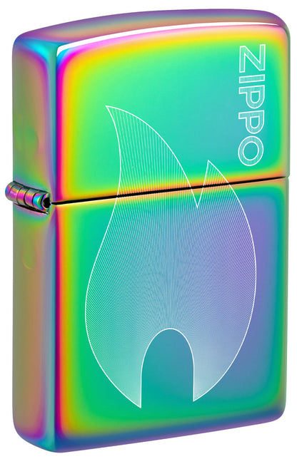 Zippo Flame Design, Laser Fancy Fill Multi Color Lighter #48978