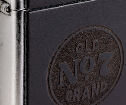 Zippo Jack Daniels Leather Emblem, Street Chrome Lighter #47417