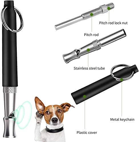 Adjustable Dog Whistle for Recall, Training, Stopping Barking + Lanyard, 2-PACK #97195_2