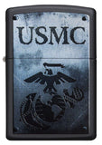 Zippo United States Marine Corps USA, Black Matte Lighter #28744