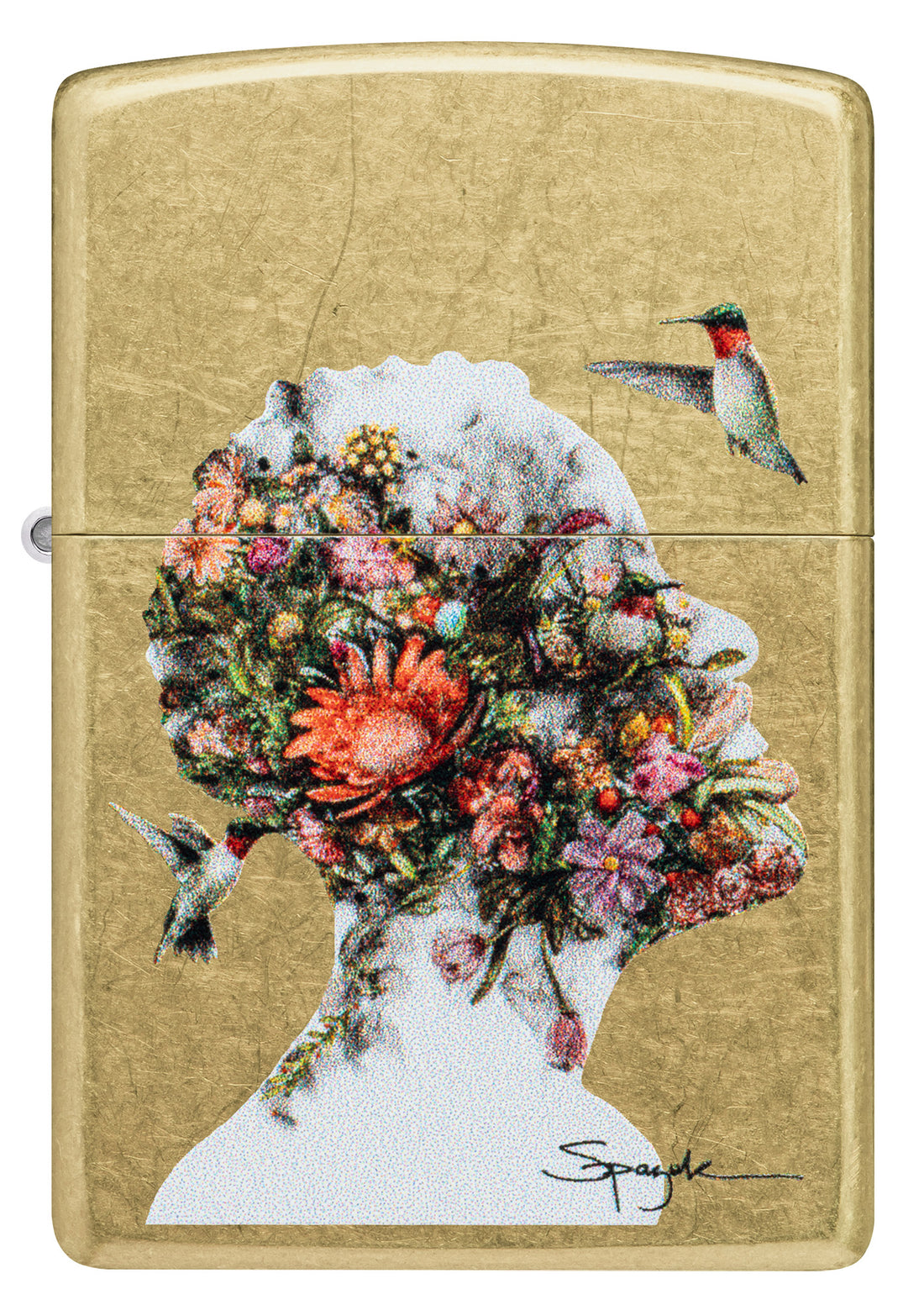 Zippo Spazuk Hummingbirds Design, Street Brass Finish Lighter #46747