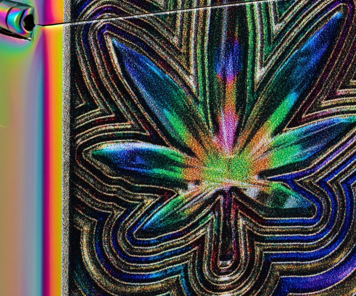 Zippo Iridescent Leaf, Multi Color Lighter #47271