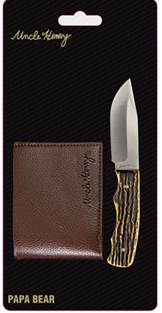 Uncle Henry Fixed Blade Knife with Wallet Combo Pack #1200445