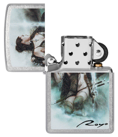 Zippo Luis Royo Lady Warrior Design, Street Chrome Lighter #48962