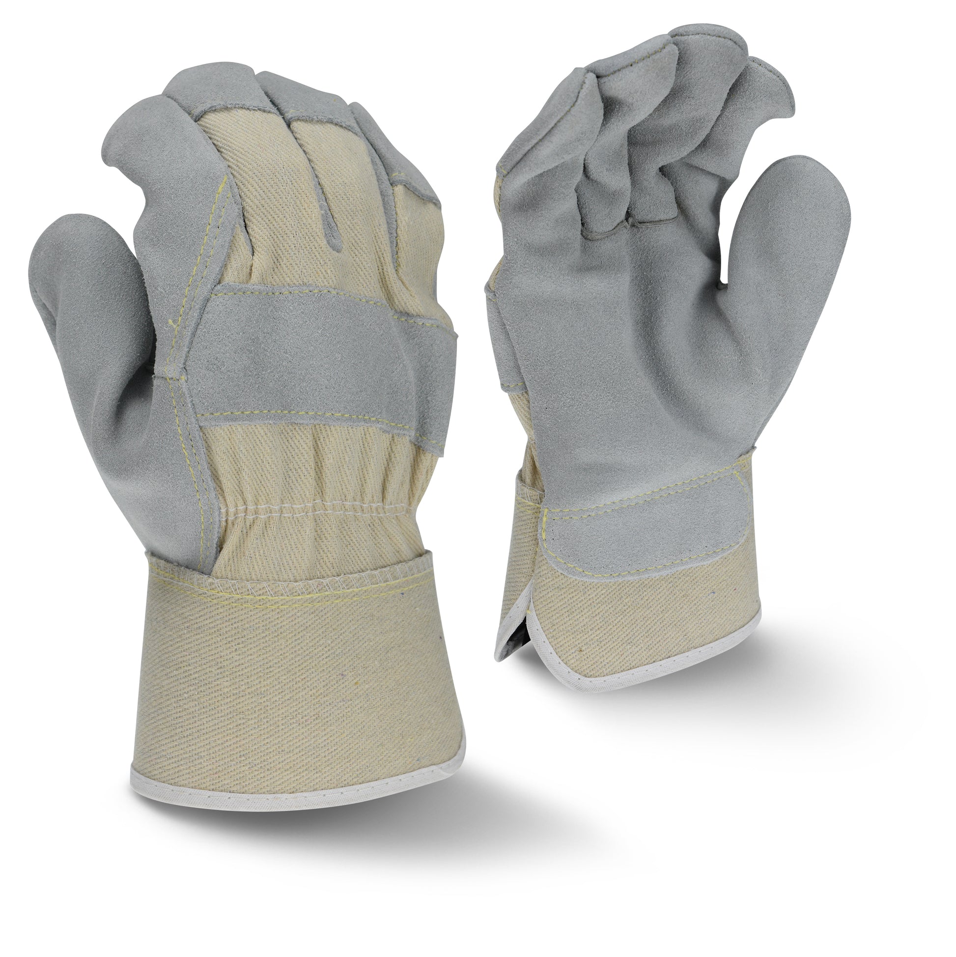 Radians Side Split Gray Cowhide Leather Glove, Size L, Dozen (12 Pairs) #RWG3400WL