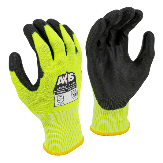 Radians AXIS A8 Polyurethane Coated Cut Protection Glove, Size 2X #RWG558XXL