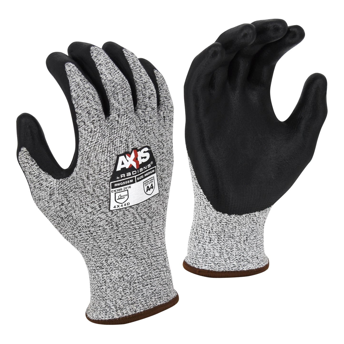 Radians AXIS A4 Foam Nitrile Coated Cut Protection Glove, Size M #RWG555M