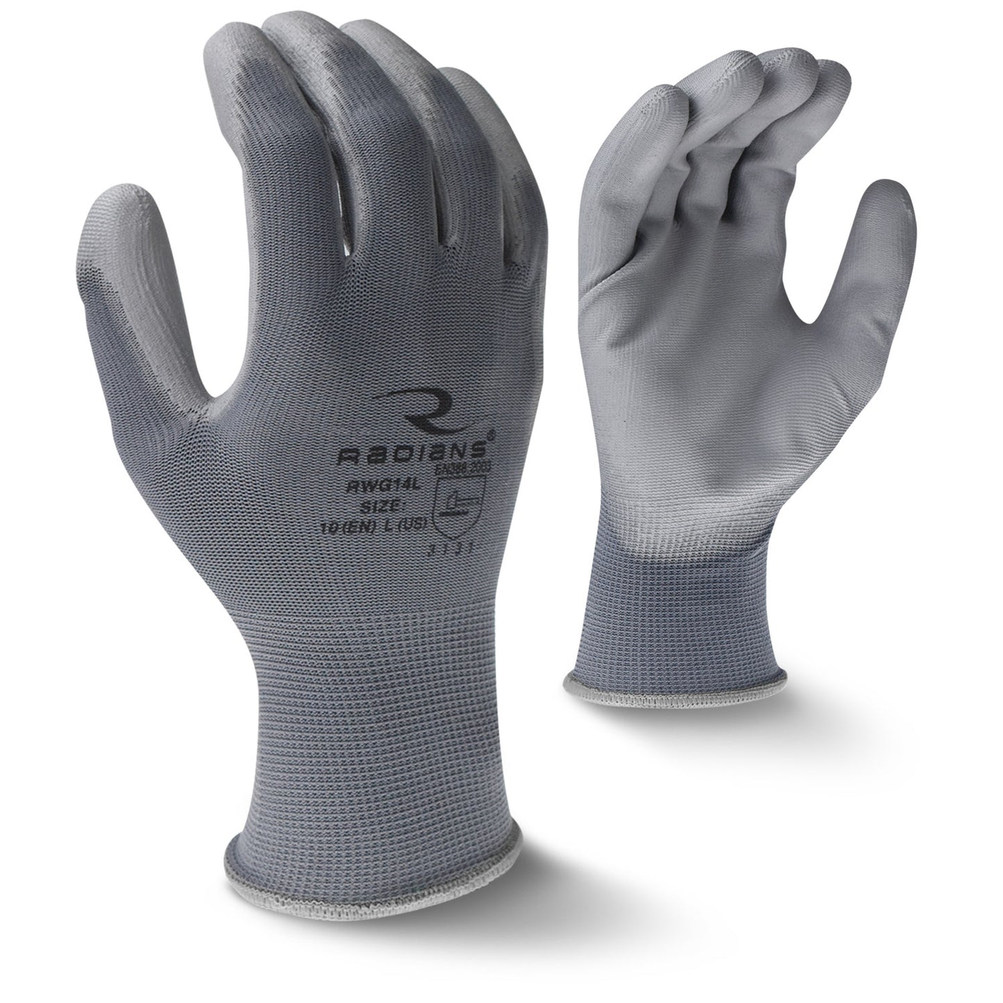 Radians PU Palm Coated Glove, Size L #RWG14L